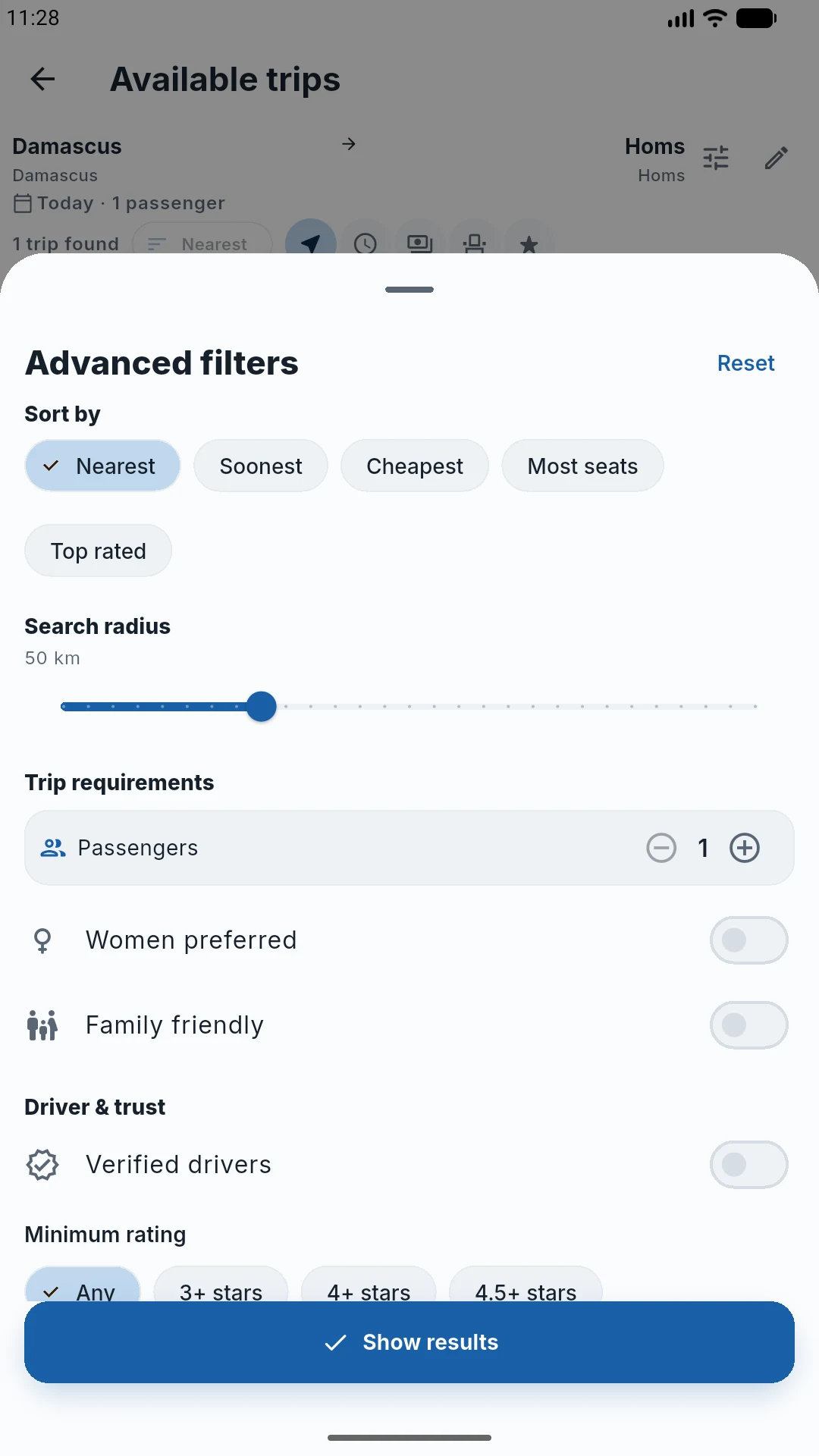 SafraWay Intercity Rides Syria screenshot